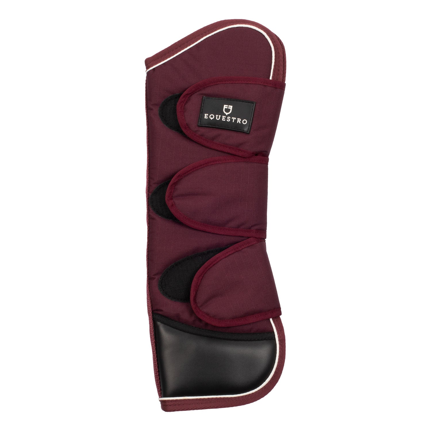 Equestro Travelling Boots Set And Tail Guard With Rubber Patch #colour_burgundy