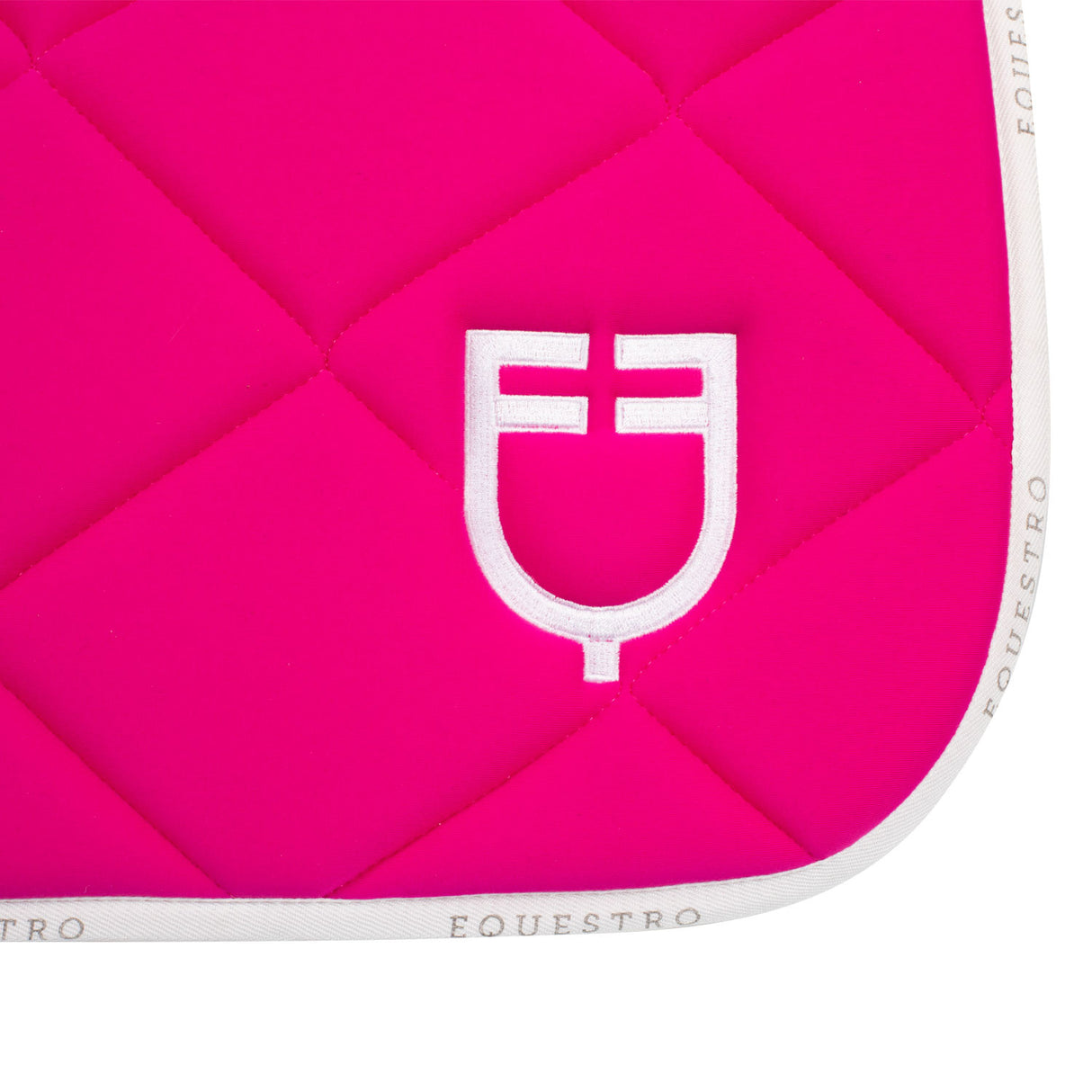 Jumping saddle pad technical fabric with logo