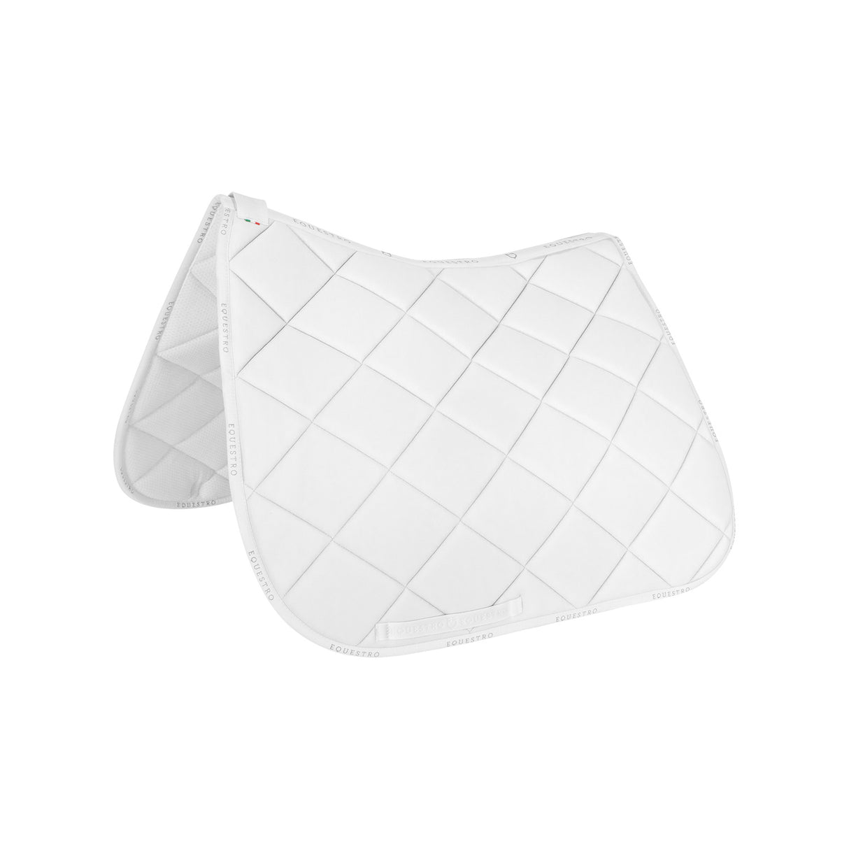 Equestro Dressage Saddle Pad Technical Fabric #colour_white