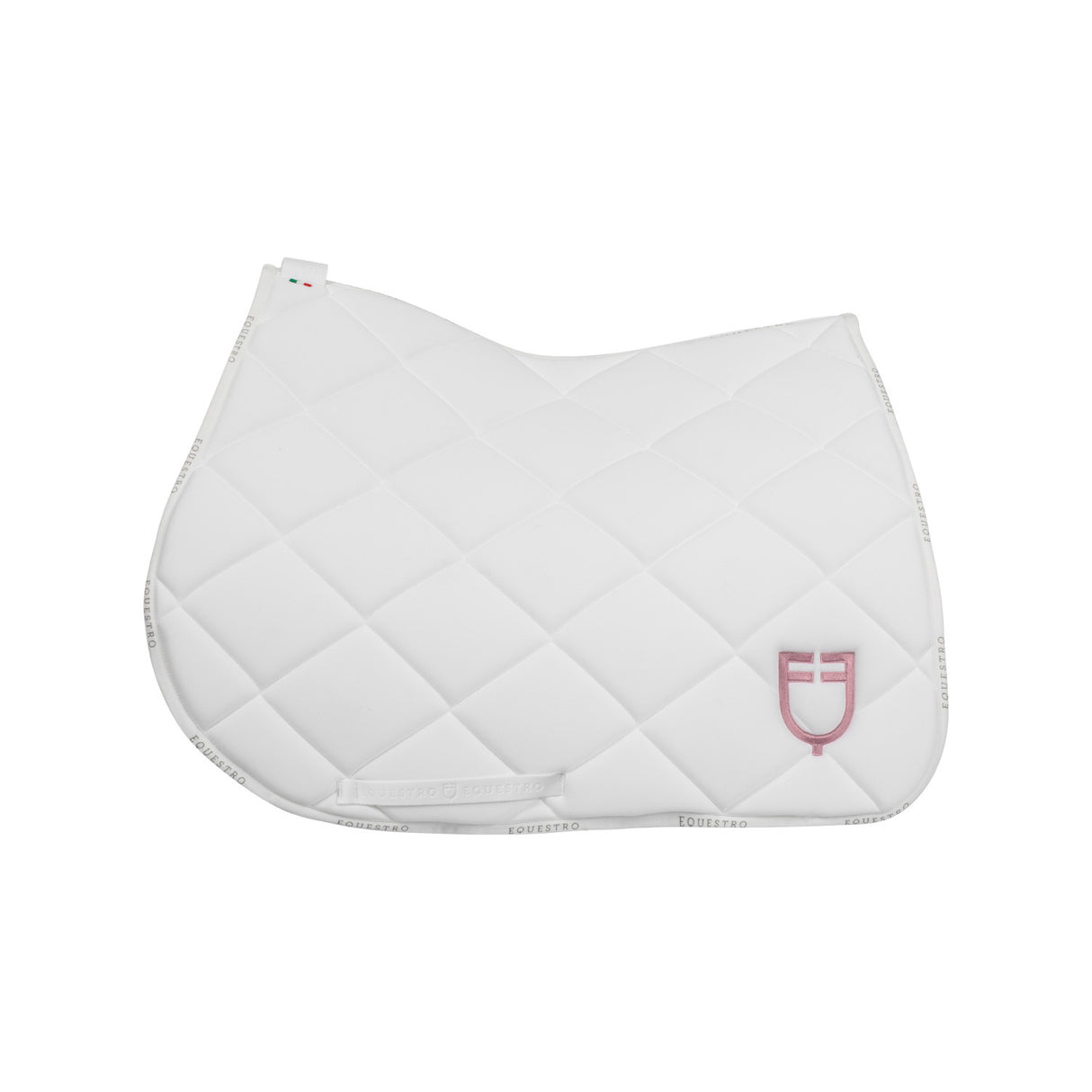 Jumping saddle pad with multicolor logo