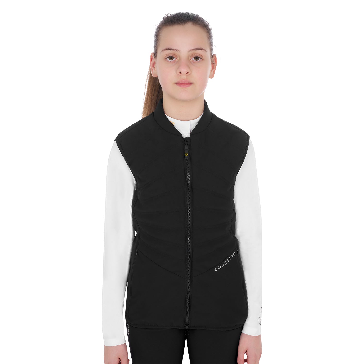 Equestro Girls' Slim Fit Vest In Technical Fabric