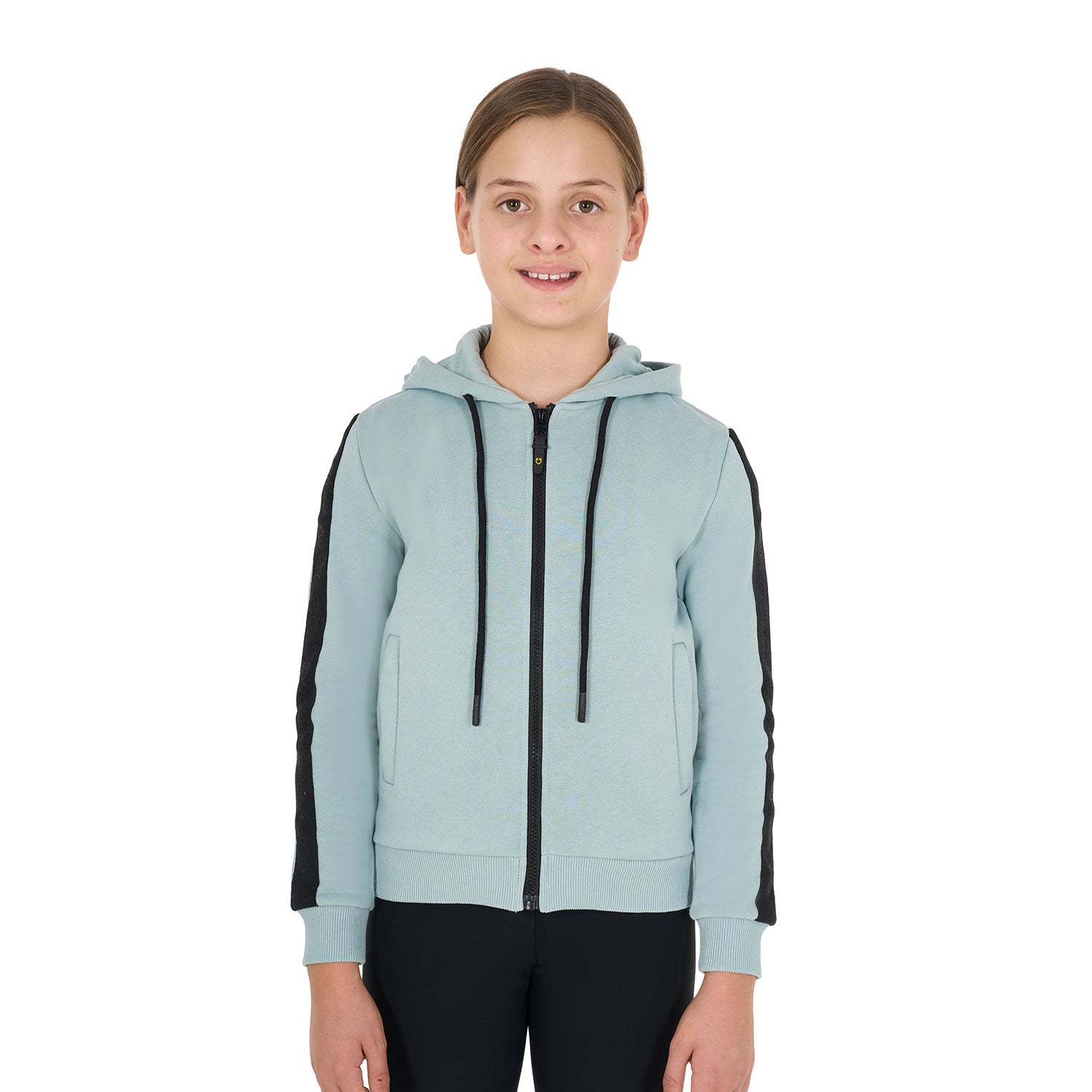 Equestro Girls' Full Zip Sweatshirt Inner Fleece #colour_grey