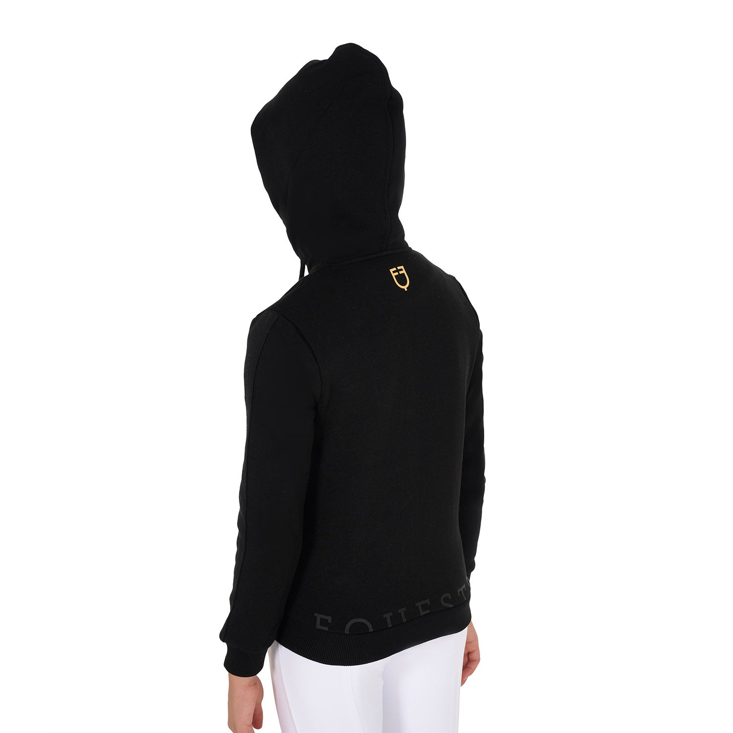 Equestro Girls' Full Zip Sweatshirt Inner Fleece #colour_black