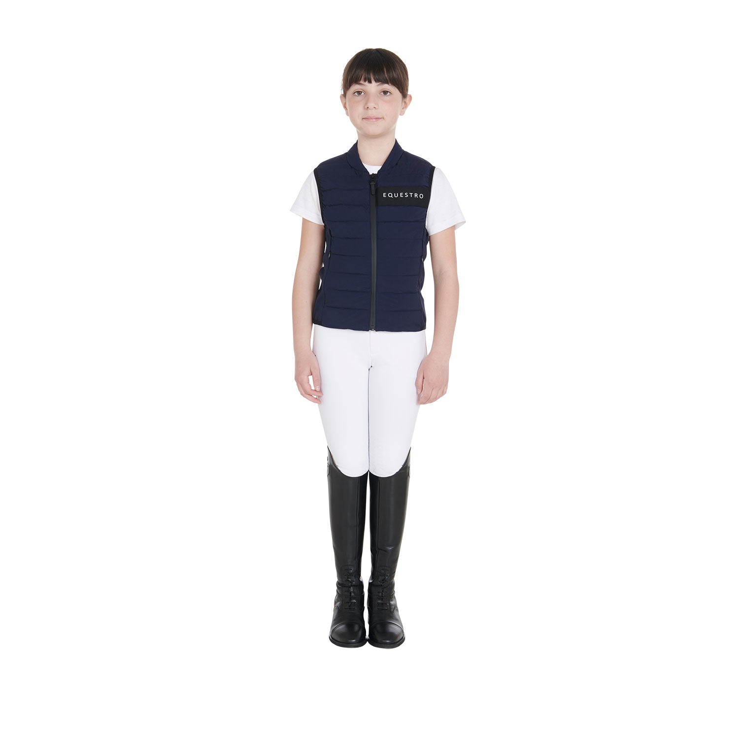 Equestro Kids' Vest In Technical Fabric #colour_blue