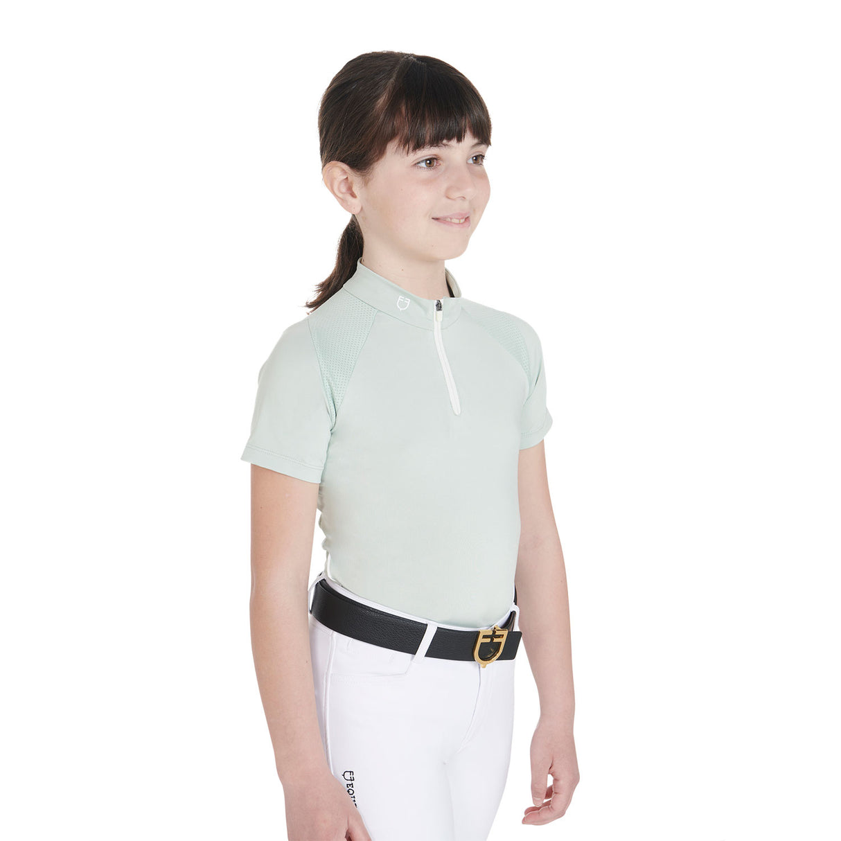 Equestro Kids' Slim Fit Training Polo Shirt High Performance
