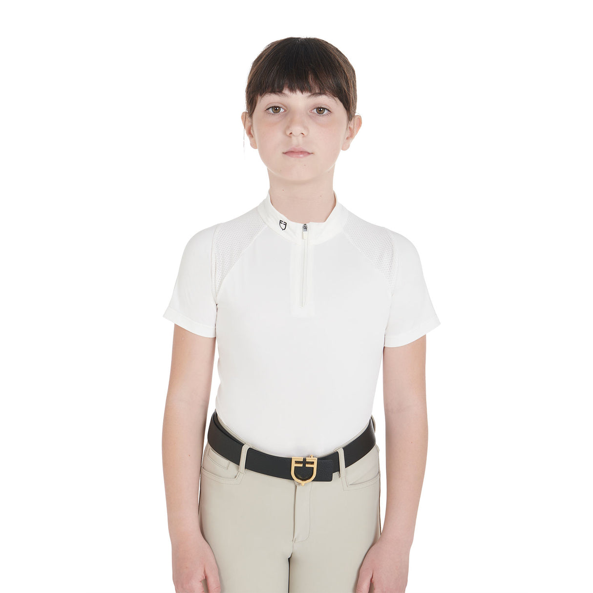 Equestro Kids' Slim Fit Training Polo Shirt High Performance