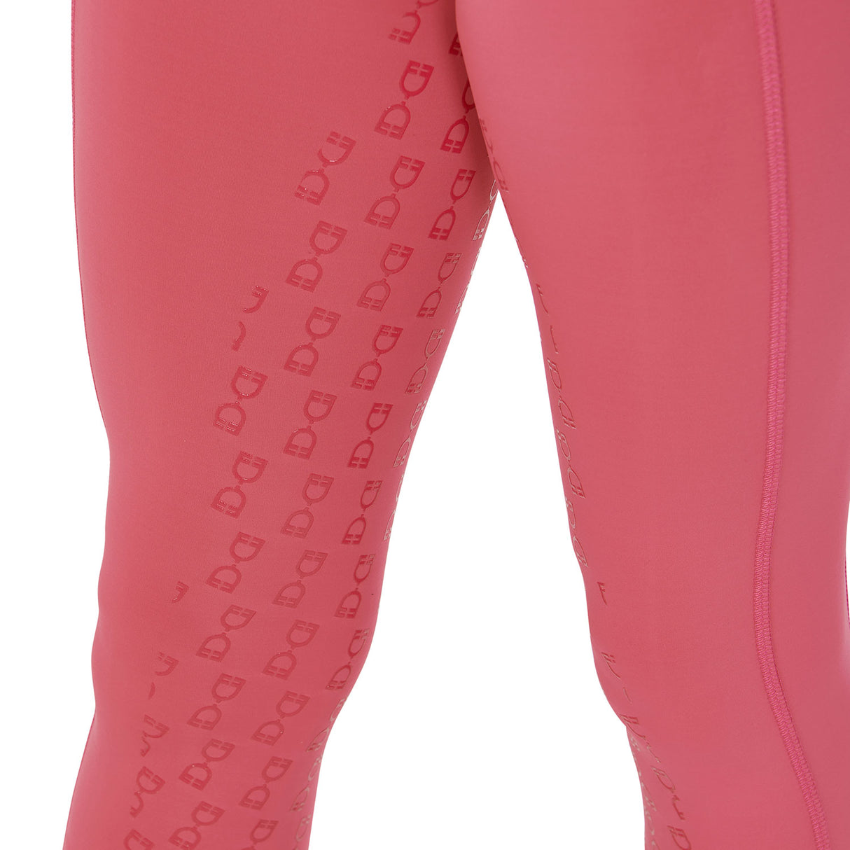 Equestro Girls' Slim Fit Grip Leggings With Logo #colour_fucsia