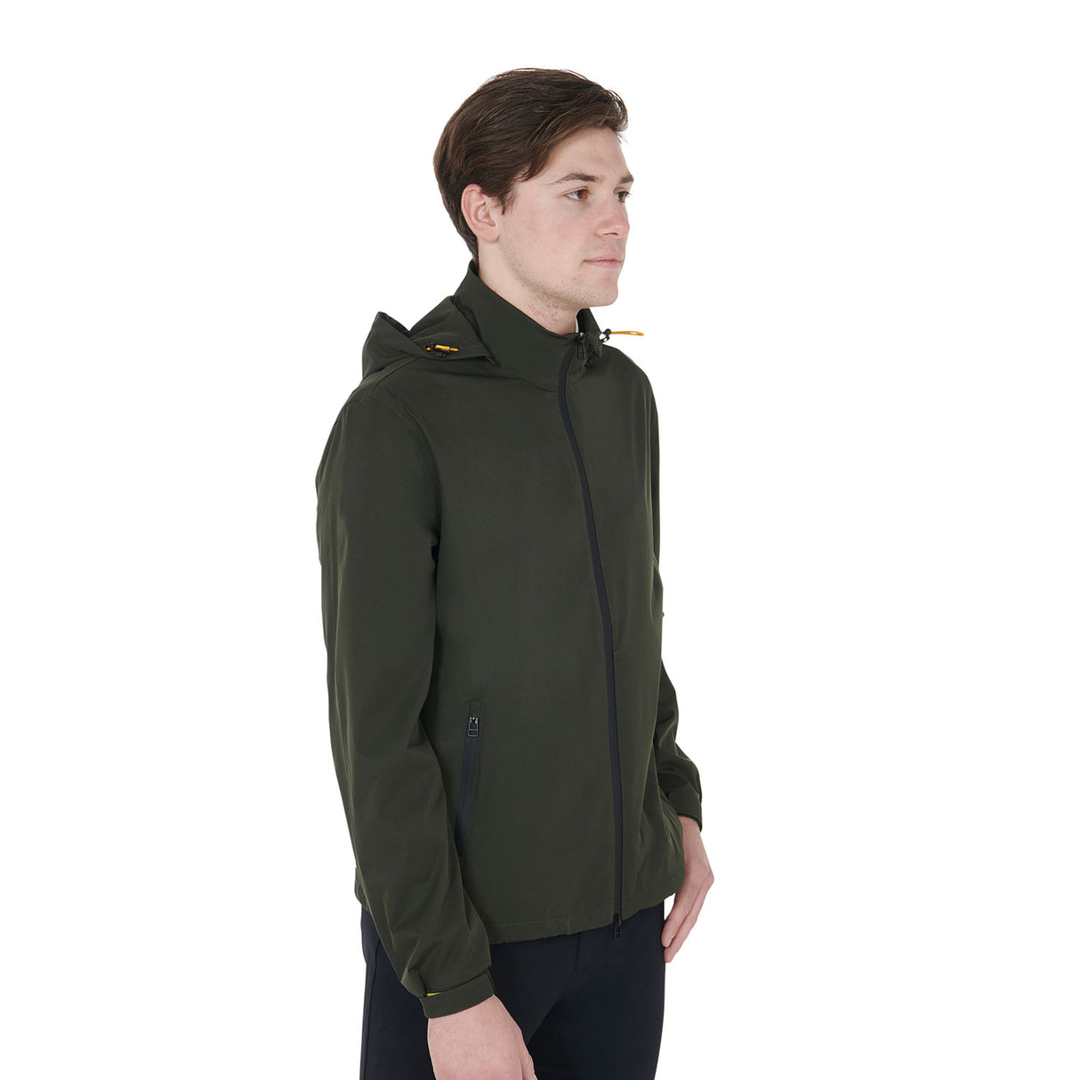 Equestro Men's Three-Layer Technical Raincoat #colour_green