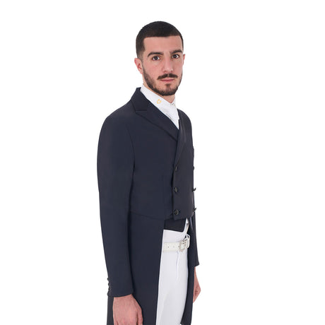 Equestro Men's Competition Dressage Tailcoat In Technical Fabric #colour_black