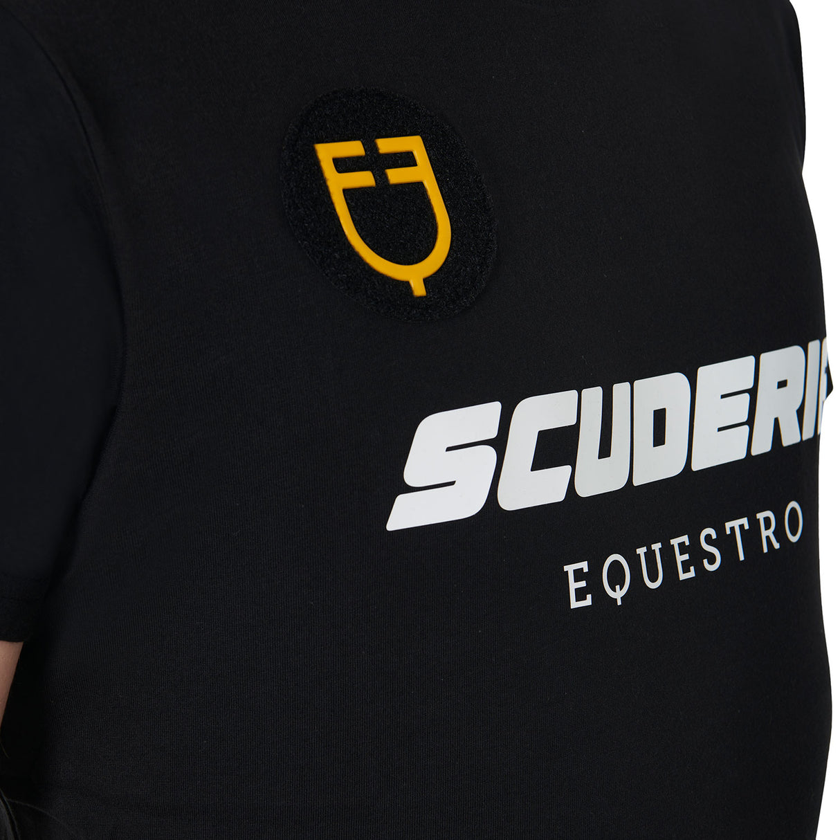 Equestro Scuderia Equestro Men's Stretch Cotton T-Shirt #colour_black