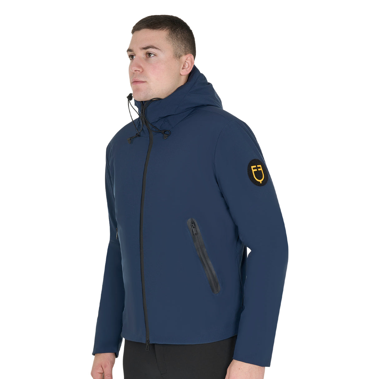 Equestro Men's Waterproof And Windproof Jacket In Nylon #colour_blue