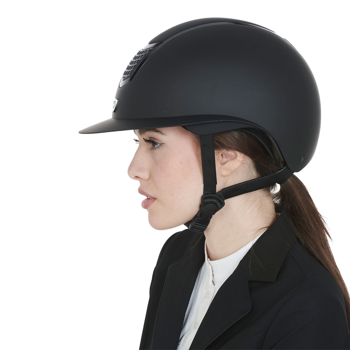 Equestro Ultra-Light Helmet In Resistant Matte Plastic En 1384-2023 Homologation #colour_black