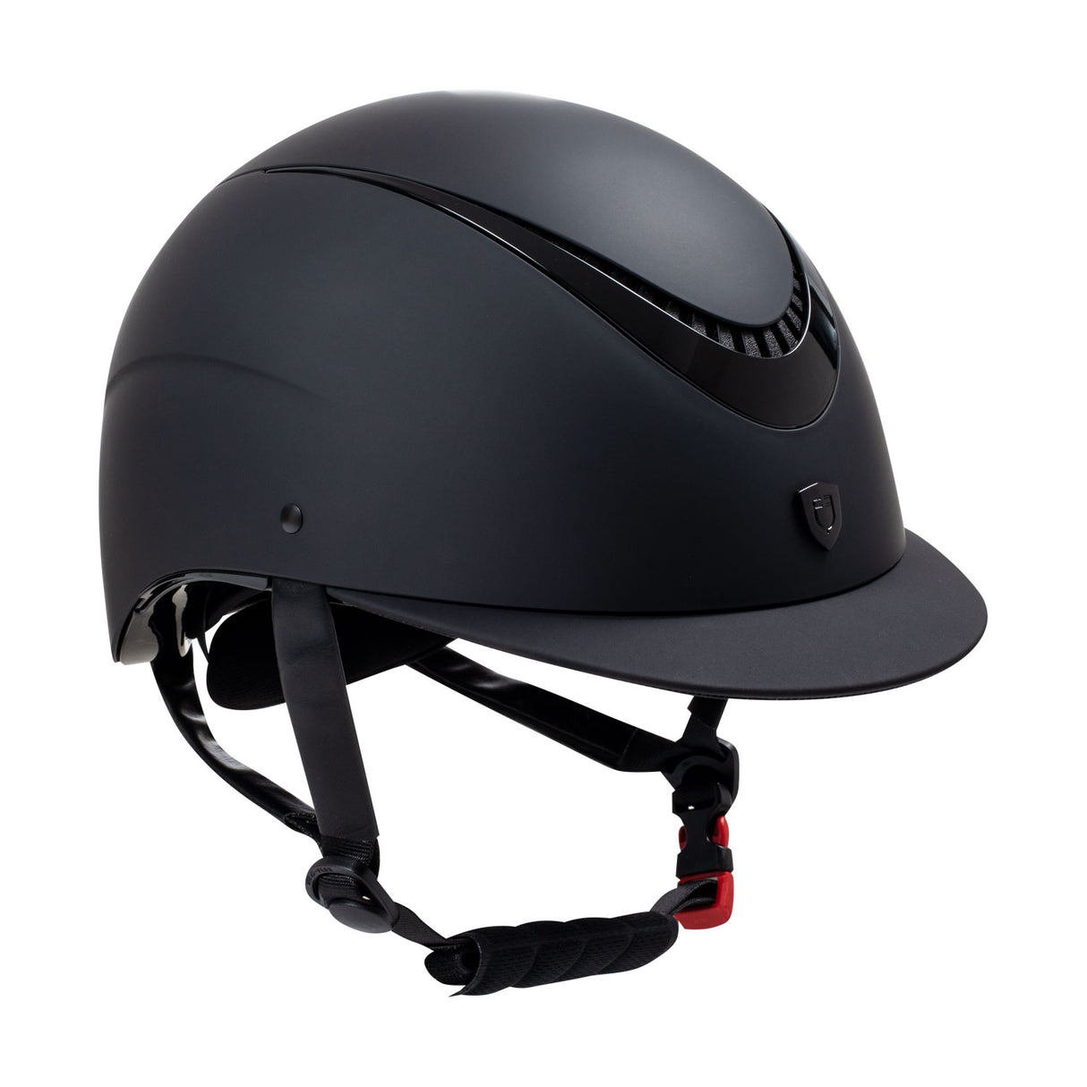 Equestro Unisex Helmet With Shiny Frame #colour_black