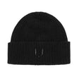 Equestro Unisex Knitted Texture Wool Beanie #colour_black