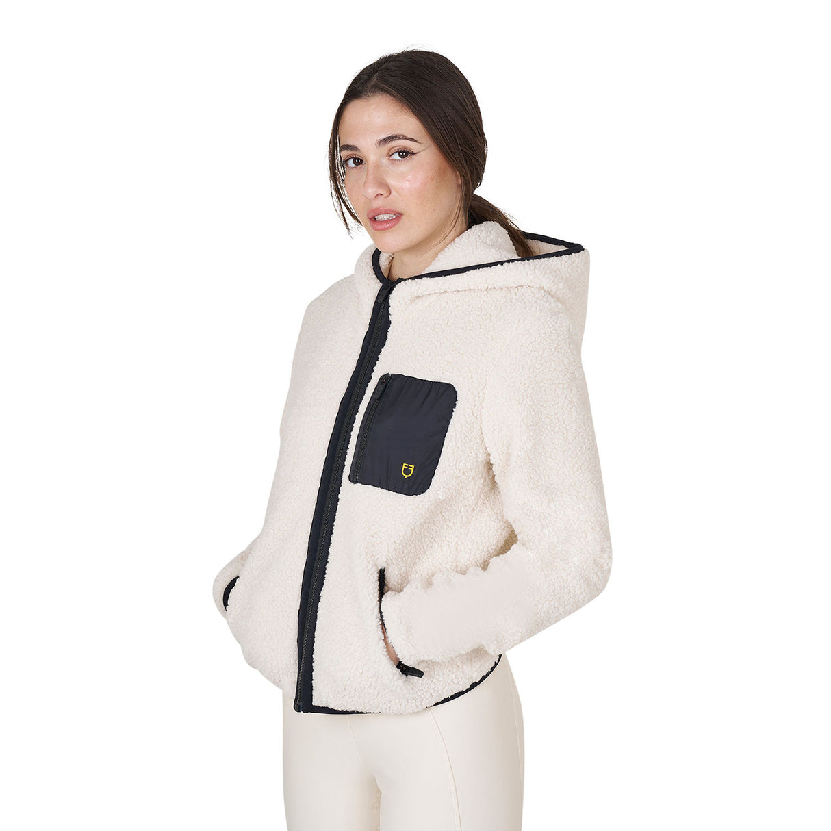 Women's sweatshirt in fleece with front pocket