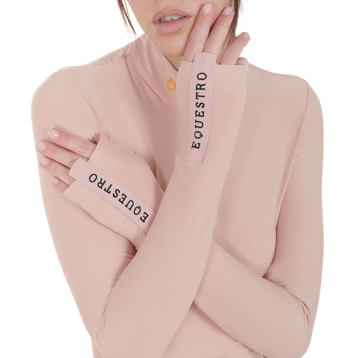 Equestro Women's Long-Sleeved Training Technical Polo Shirt