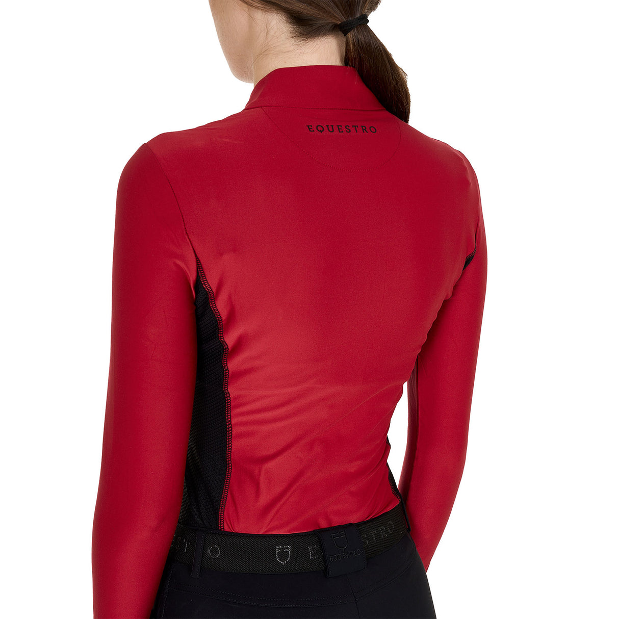 Equestro Women's Long-Sleeved Training Technical Polo Shirt