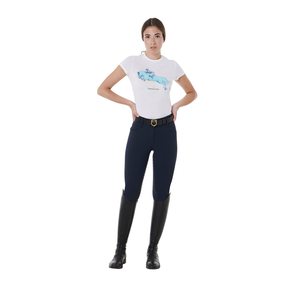 Equestro Women's High-Waisted Full Grip Breeches