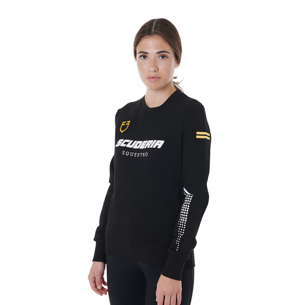 Equestro Scuderia Equestro Women's Crewneck Sweatshirt #colour_black