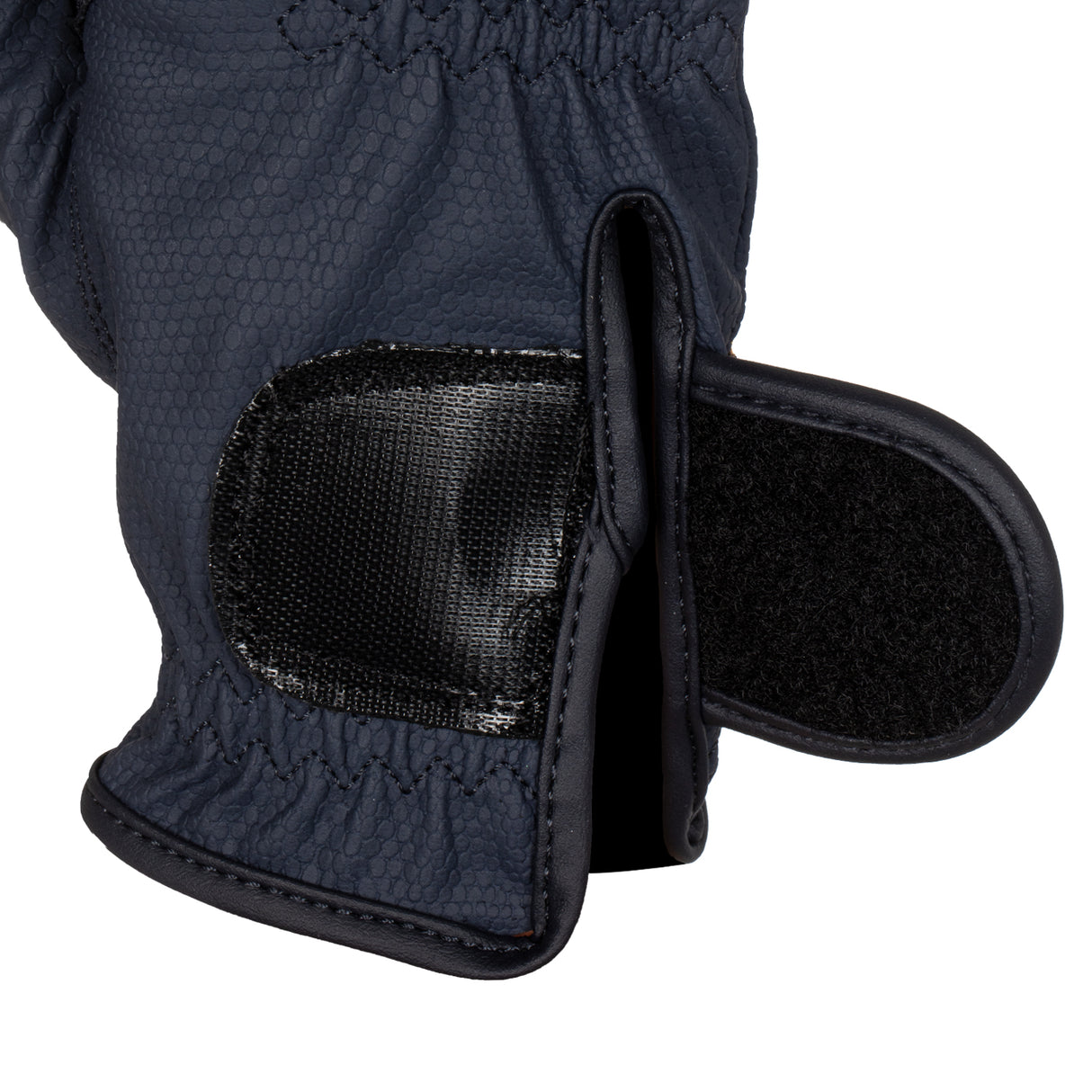 Equestro Women's Gloves In Soft Technical Fabric With Glitter Logo #colour_blue