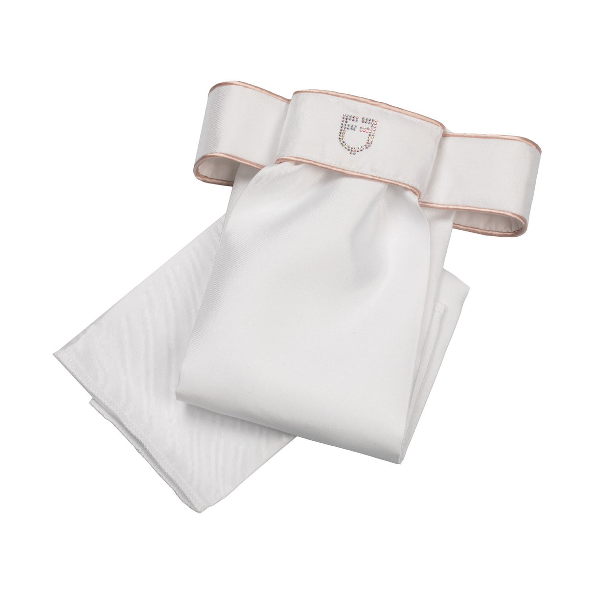 Equestro Dressage Plastron Rhinestone Logo