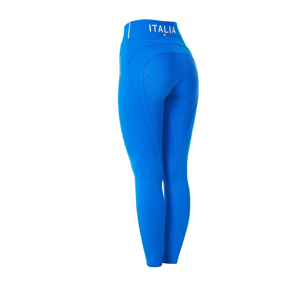 Equestro Women's Slim Fit Full Grip Leggings Equestro X Fise #colour_blue