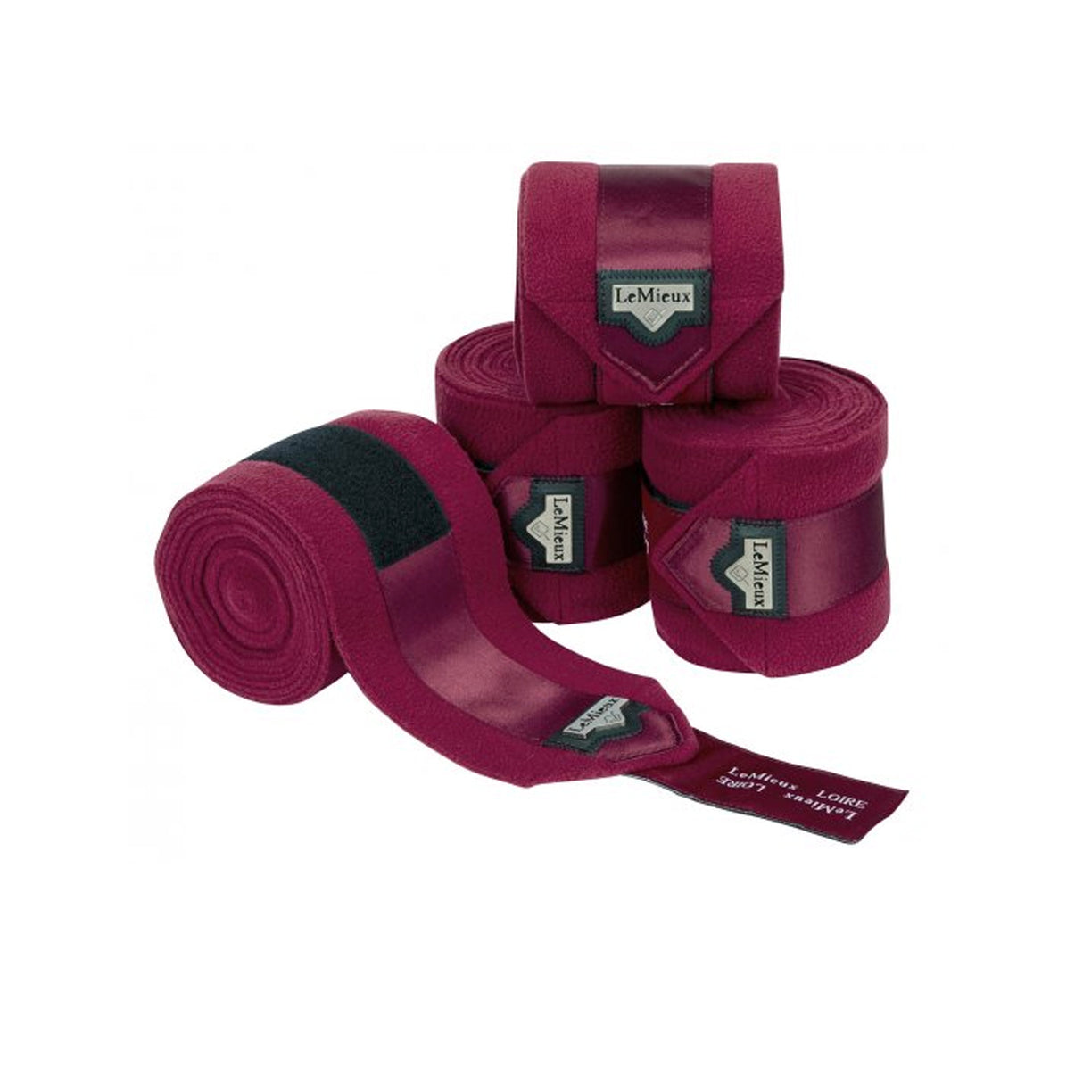 LeMieux LeMieux Loire Satin Polo Bandages Mulberry Large Set Of 4