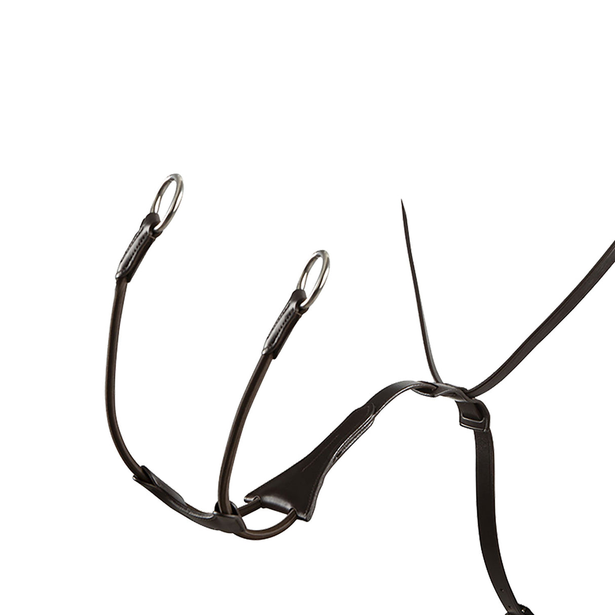 Equestro Tanned Leather Collier Martingale #colour_black