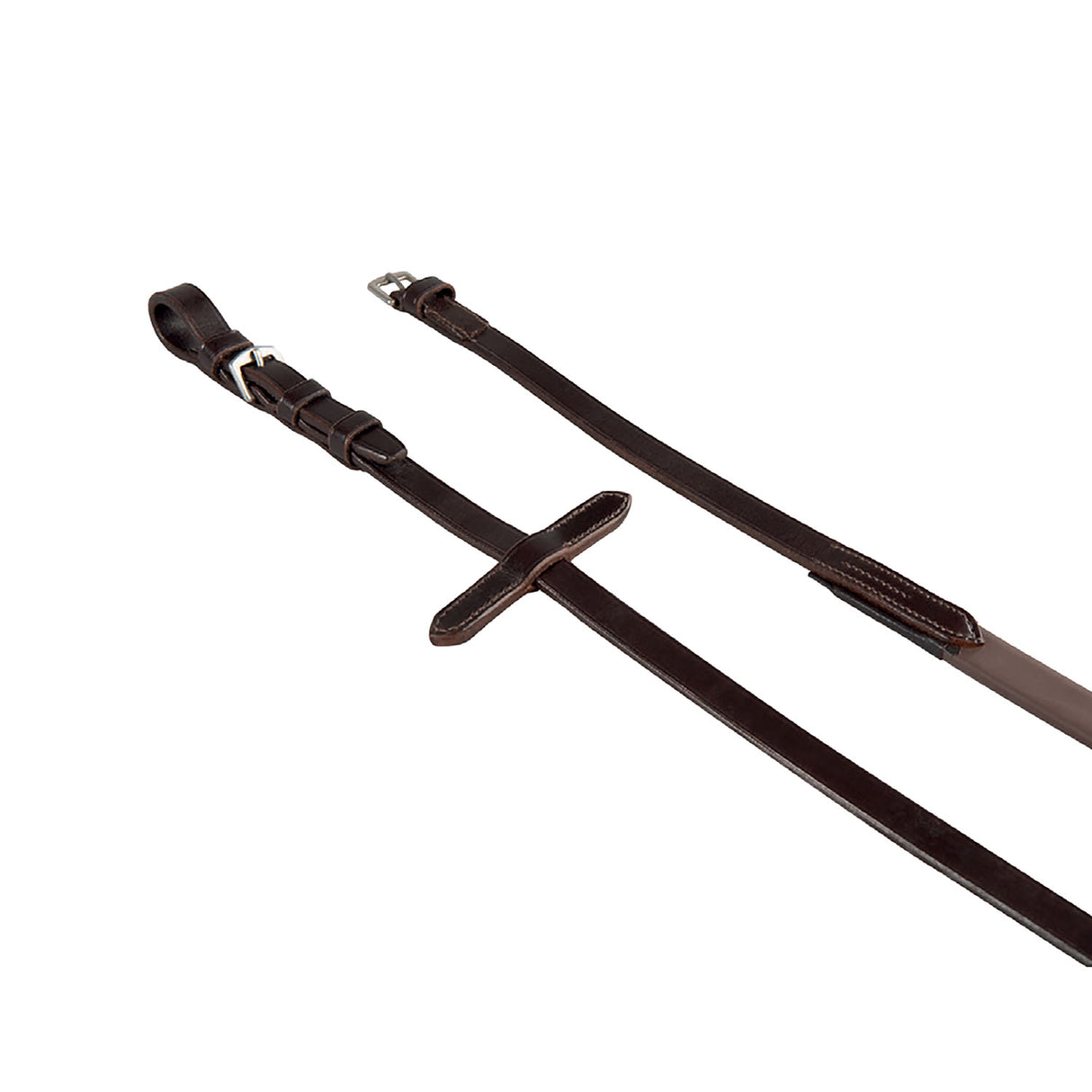 Equestro Reins In Leather And Smooth Rubber