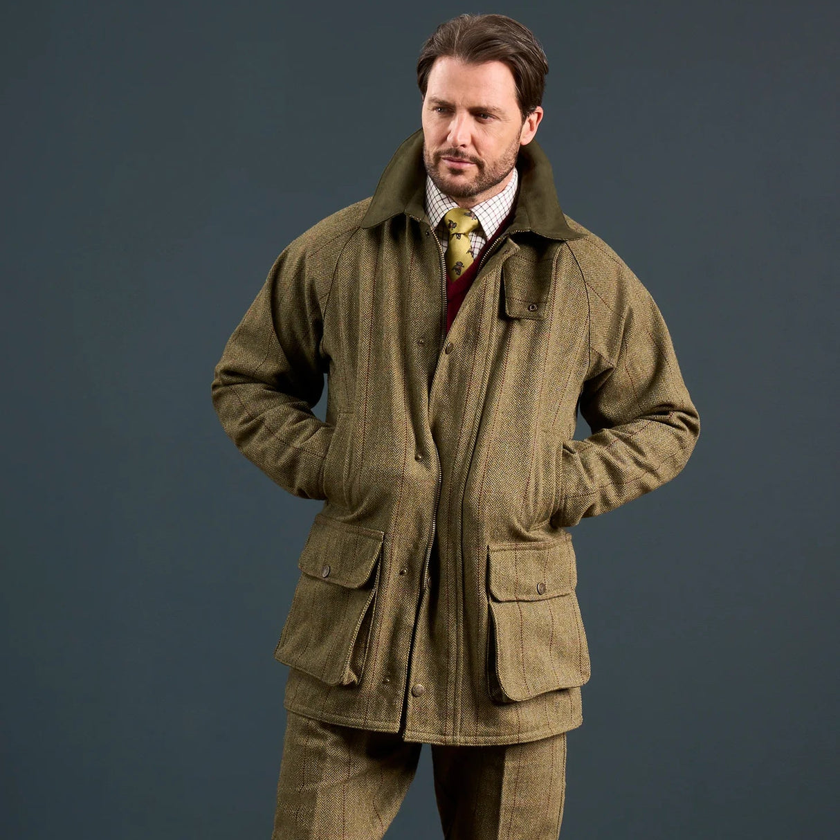 Alan Paine Rutland Men’s Waterproof Coat #colour_oakley