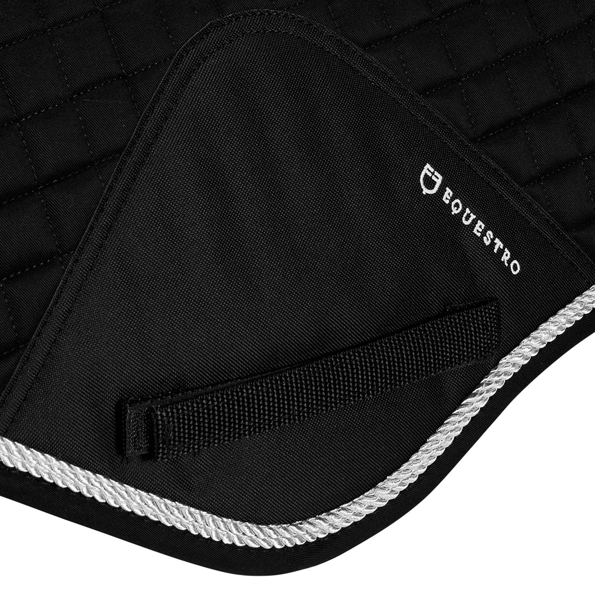 Equestro Shaped Jumping Saddle Pad In Cotton #colour_black