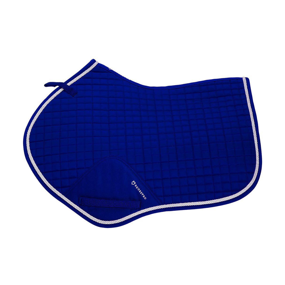 Equestro Shaped Jumping Saddle Pad In Cotton #colour_royal-blue