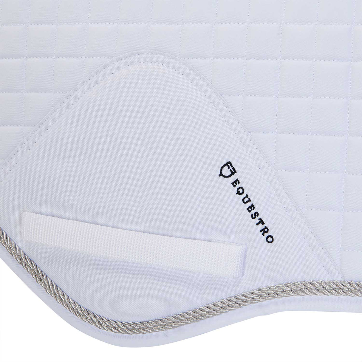 Equestro Shaped Jumping Saddle Pad In Cotton #colour_white