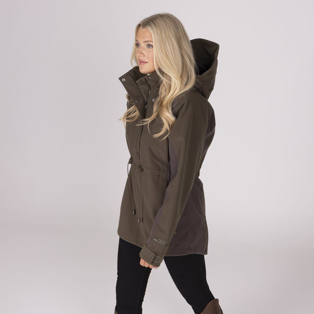 Shires Aubrion Heritage Unisex Quarter Zip Jacket #colour_dark-olive