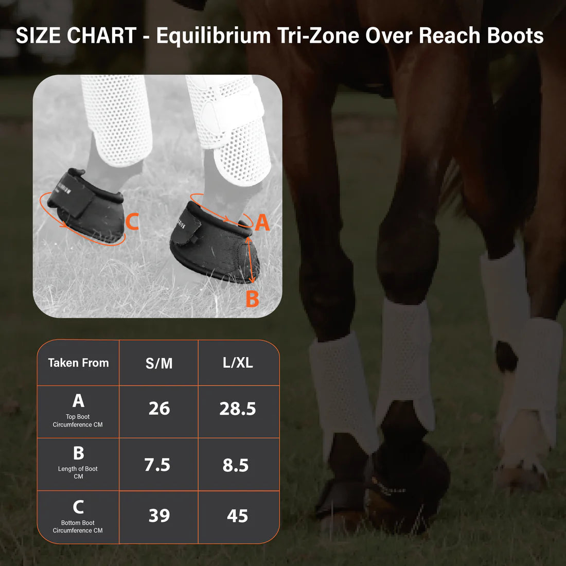 Equilibrium Tri-Zone Over Reach Boots