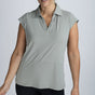 Mochara V Neck Sleeveless Shirt #colour_pistachio