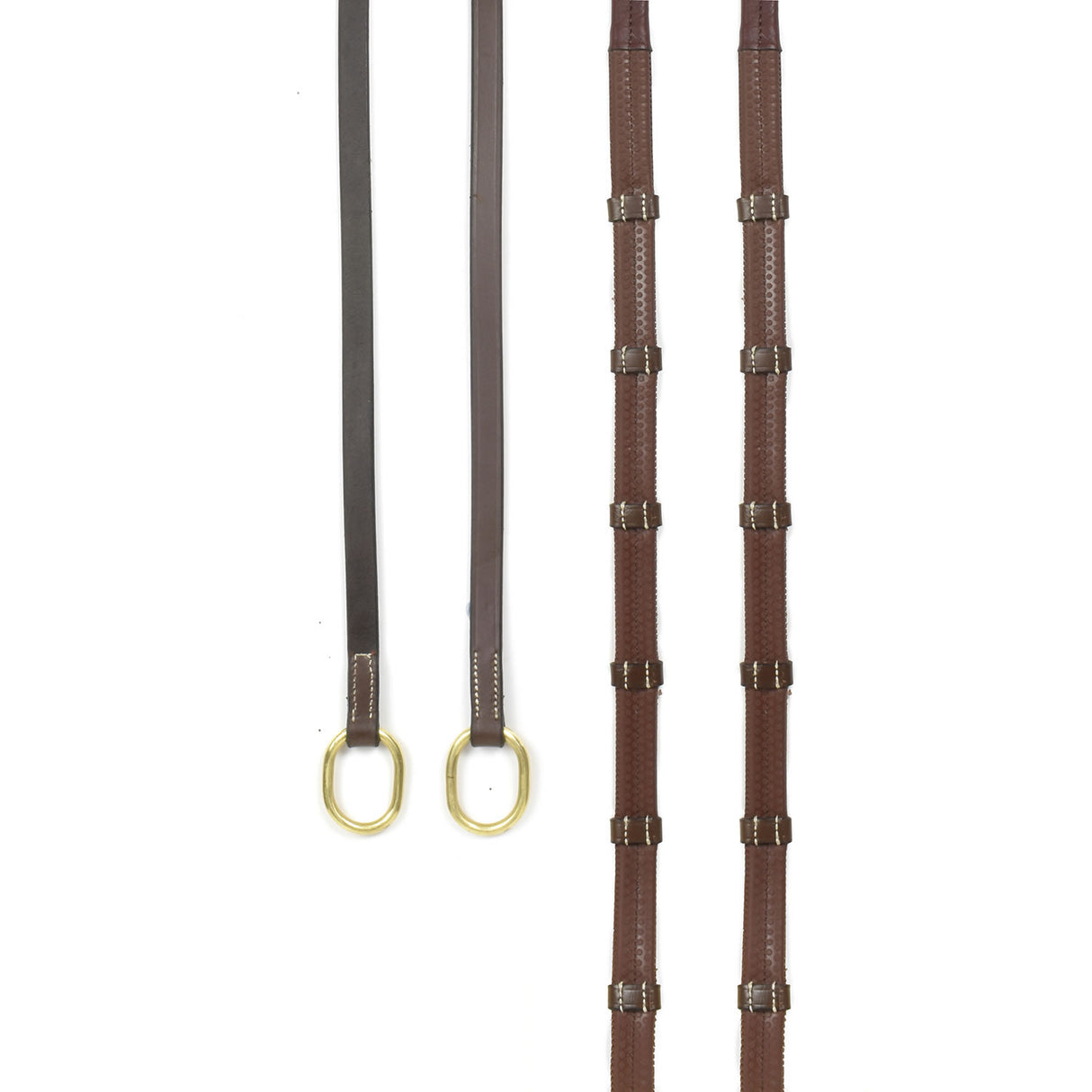 Whitaker Oblong 9-Loop Reins #colour_havana