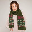 Toggi Weston Knitted Scarf #colour_moss
