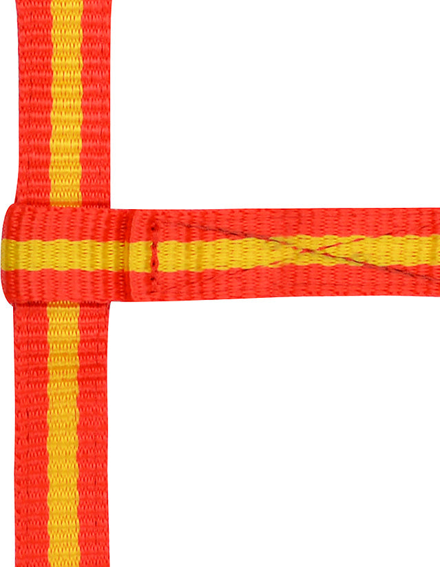Norton Adjustable Foal Headcollar #colour_red-yellow-red