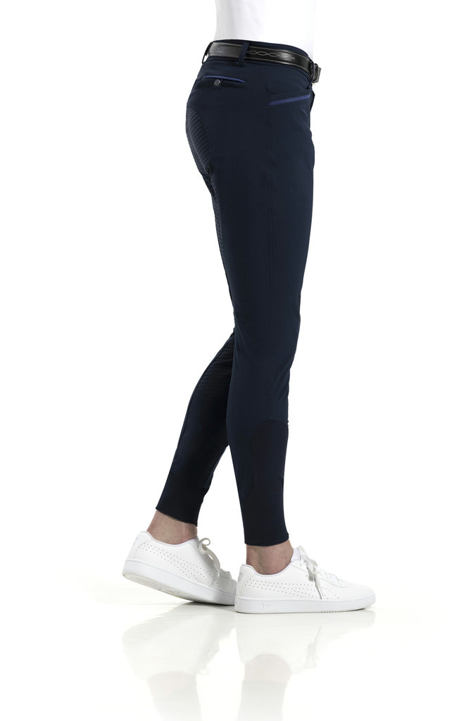 Equitheme Georg Mens Breeches With Silicone Seat #colour_navy