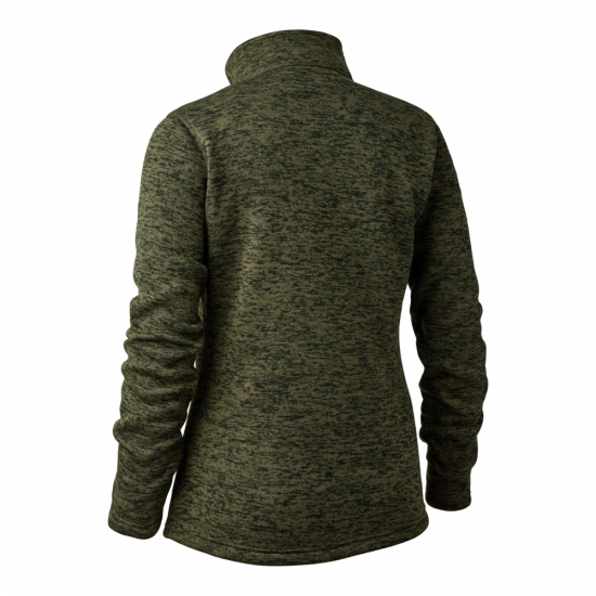 Deerhunter Sarek Ladies Knitted Jacket #colour_olive-night-melange