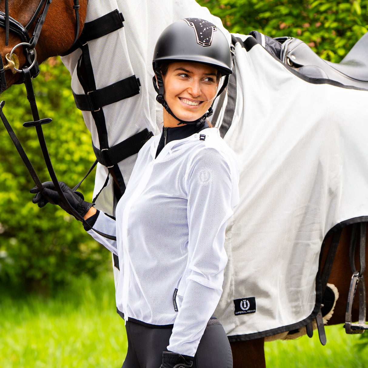 Imperial Riding Ladies Fly Away Fly Jacket #colour_white