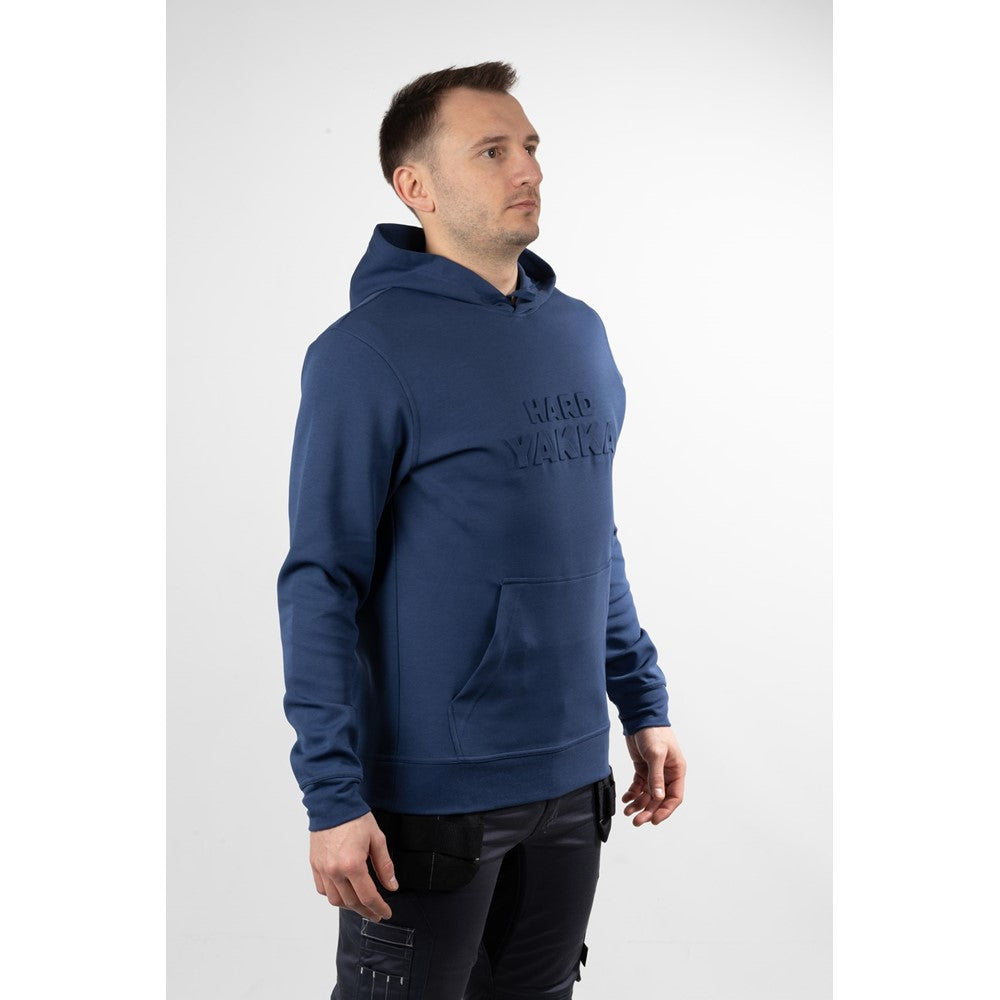 Hard Yakka Embossed Pullover Hoodie #colour_indigo-blue
