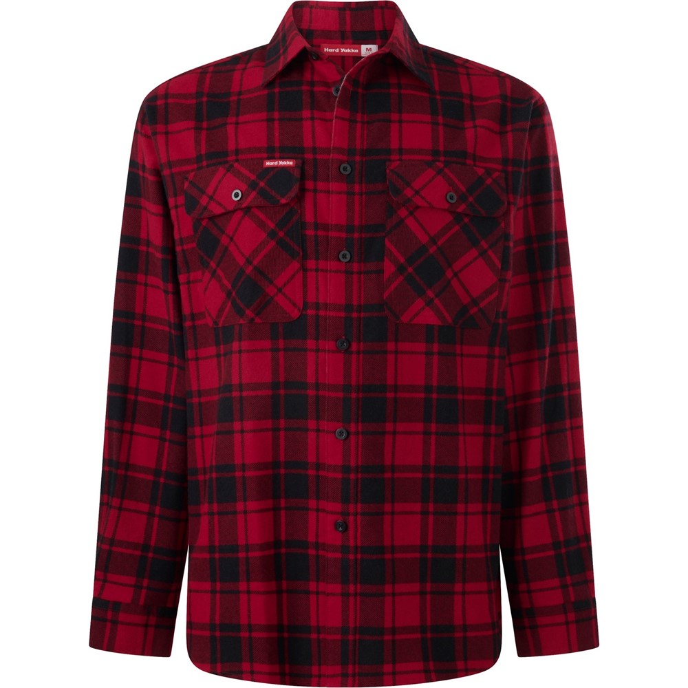 Hard Yakka Core Flannel Shirt #colour_red
