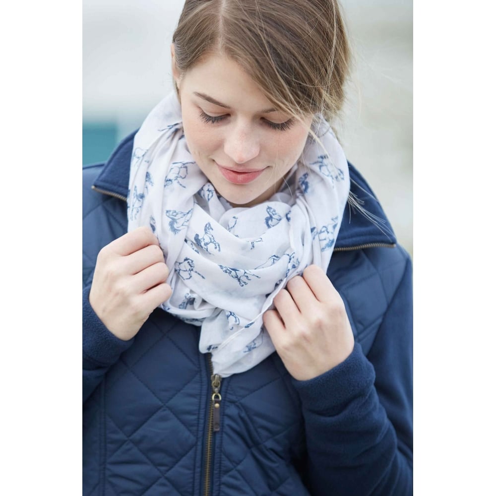 Toggi Whisby Printed Scarf #colour_winter-white-horse-print