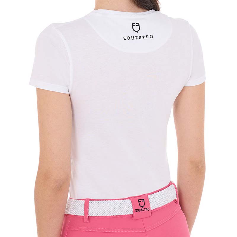 Equestro Women's T-Shirt with So Lovely Print #colour_white