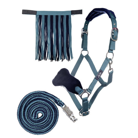 HKM Head Collar & Lead Rope with Panic Hook & Fly Fringe