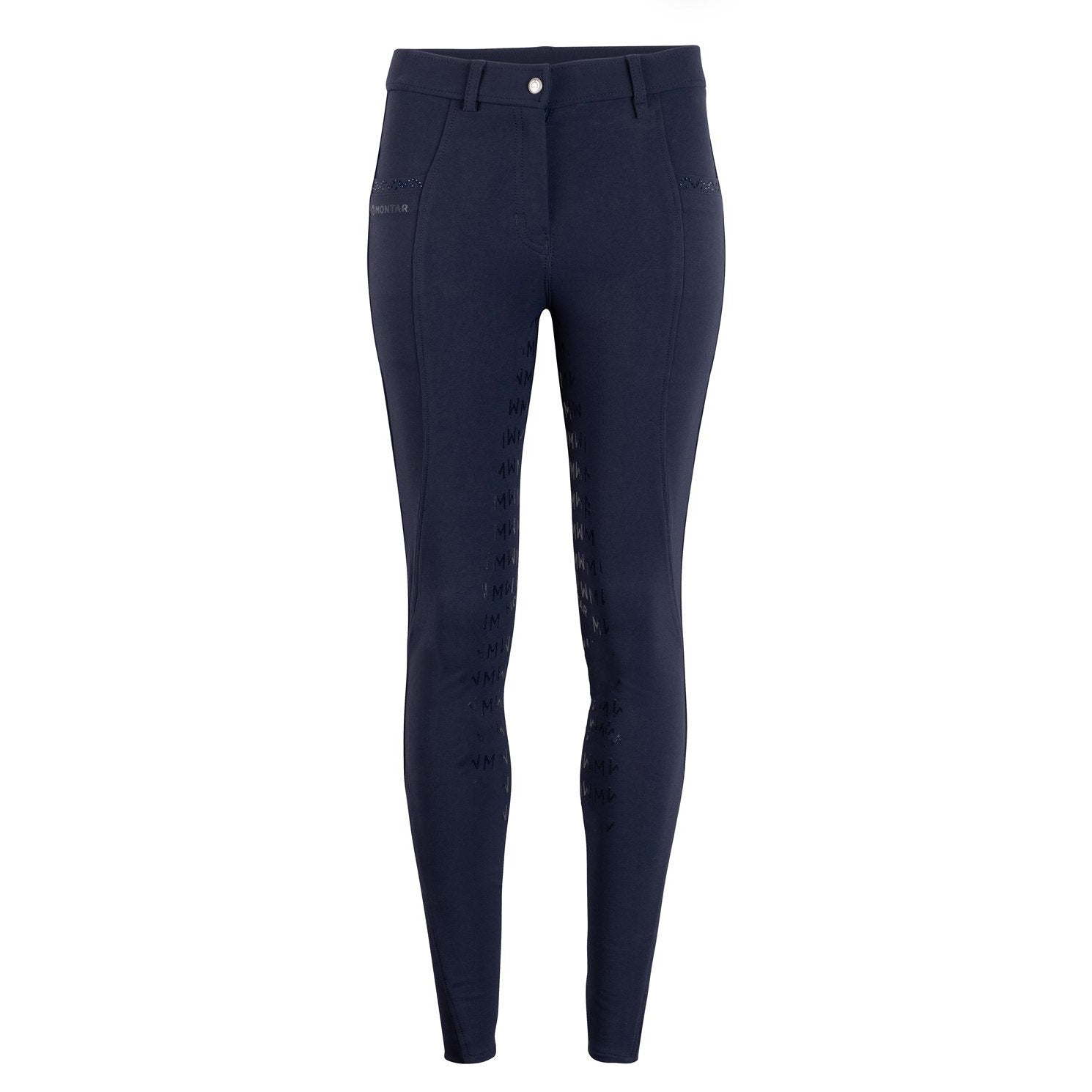 Montar Junior Crystal Yati verstellbare Kniebundreithose in Marineblau