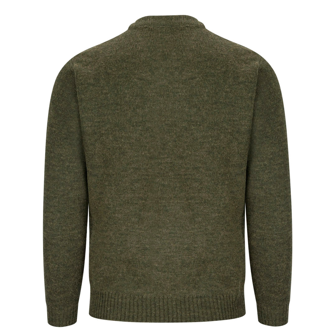 Hoggs of Fife Melrose Men's V-Neck Hunting Pullover Sweatshirt #colour_loden