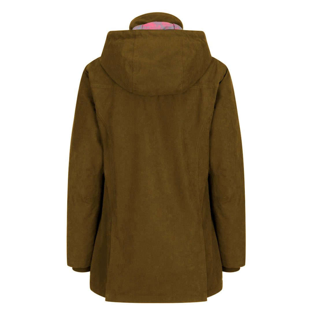 Hoggs of Fife Struther Ladies Hooded Waterproof Field Coat #colour_sage